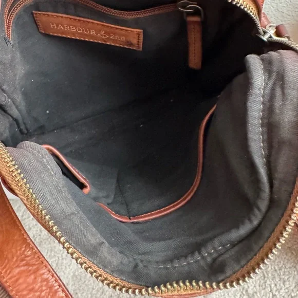 Harbour 2nd Brown Tan Leather Messenger Cross Body Bag - Picture 6 of 10